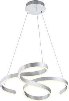 LED Hanglamp - Hangverlichting - Trion Frinco - 52W - Warm Wit 3000K - Dimbaar - Rond - Mat Grijs - Aluminium