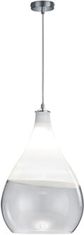 LED Hanglamp - Hangverlichting - Trion Kinton - E27 Fitting - Rond - Mat Chroom - Aluminium Zilverkleurig