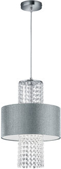Led Hanglamp - Hangverlichting - Trion Kong - E27 Fitting - 1-lichts - Rond - Mat Zilver - Aluminium Zilverkleurig
