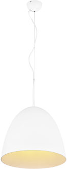 LED Hanglamp - Hangverlichting - Trion Lopez XL - E27 Fitting - 1-lichts - Rond - Mat Wit - Aluminium