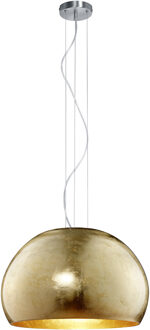 LED Hanglamp - Hangverlichting - Trion Onutia - E27 Fitting - 1-lichts - Rond - Mat Goud - Aluminium Zilverkleurig