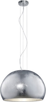 LED Hanglamp - Hangverlichting - Trion Onutia - E27 Fitting - 1-lichts - Rond - Mat Zilver - Aluminium Zilverkleurig