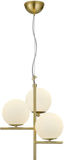 LED Hanglamp - Hangverlichting - Trion Pora - E14 Fitting - Rond - Mat Goud - Aluminium Goudkleurig