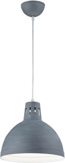 LED Hanglamp - Hangverlichting - Trion Sicano - E27 Fitting - Rond - Beton - Aluminium Grijs