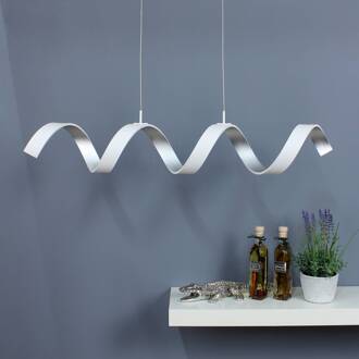 LED hanglamp Helix, wit-zilver, lengte 80 cm wit, zilver