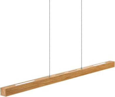 LED hanglamp Hermann, geolied eiken, omhoog/omlaag geolied eiken, mat nikkel geborsteld