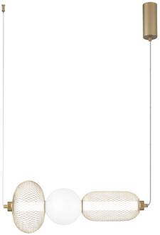 LED hanglamp INKAS, hoogte 53 cm, goudkleurig glas/metaal CCT goud, wit