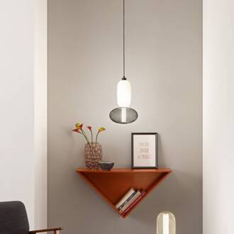 LED hanglamp INKAS, hoogte 90 cm, zwart, glas/metaal, CCT zwart, wit