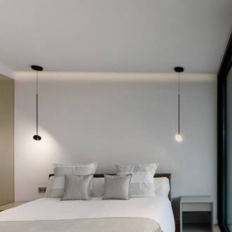 LED hanglamp Invisible Single, zwart, aluminium