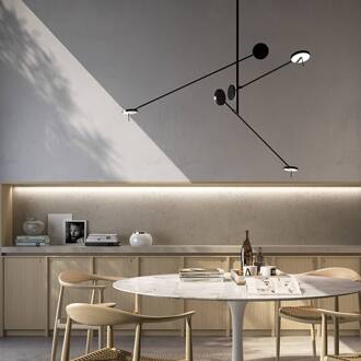LED hanglamp Invisible Triplex, 2.700 K, zwart