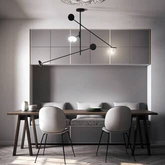 LED hanglamp Invisible Triplex RC, 3000 K, zwart