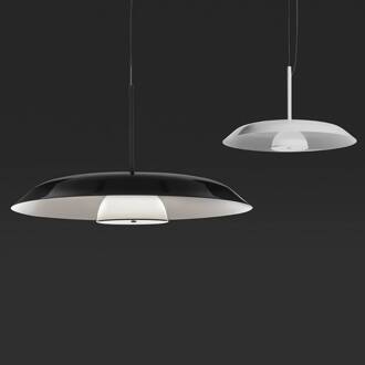 LED hanglamp Iride, Ø 55 cm, wit, metaal, glas