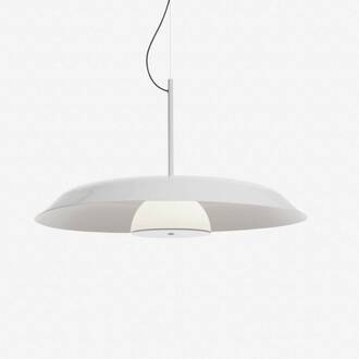 LED hanglamp Iride, Ø 85 cm, wit, metaal, glas