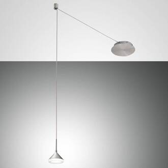 LED hanglamp Isabella, 1-lamp, alu gesatineerd aluminium