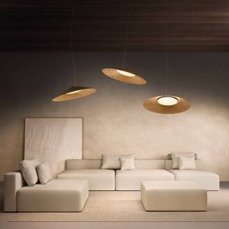 LED hanglamp Kate, goudfolie, 2.700 K, Ø 90 cm