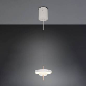 LED hanglamp Keaton, lichtgrijs, Ø 20 cm, metaal, CCT lichtgrijs, wit