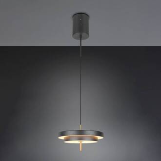LED hanglamp Keaton, zwart/goudkleurig, Ø 40 cm, CCT zwart, goud, wit