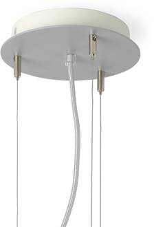 LED hanglamp LARAwood M, walnoot, Ø 43 cm walnoot, opaal