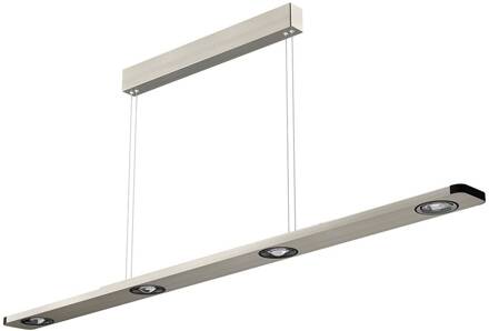 LED hanglamp Light Wave met touchdimmer 110cm geborsteld nikkel