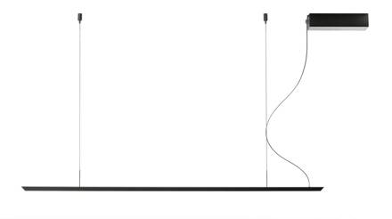 LED hanglamp Lineal, zwart, lengte 158 cm