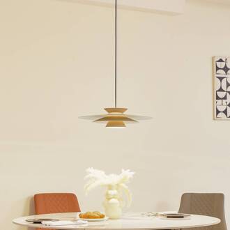 LED hanglamp Livie, beige, aluminium, Ø 50 cm beige, wit mat