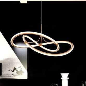 LED hanglamp Lorra, goud goud, wit