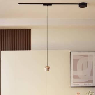 LED hanglamp Lumaro, goud, Ø 8 cm, aluminium, 48V, dimbaar