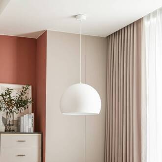 LED hanglamp Lythara, wit, Ø 50 cm, aluminium wit mat