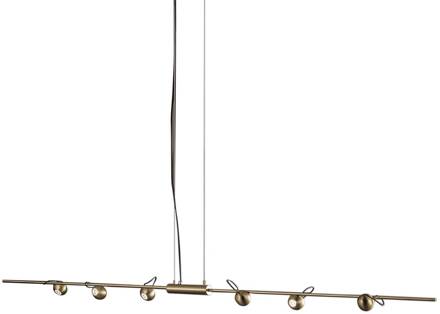 LED hanglamp Magnetic, 6-lamps, goud brons, goud