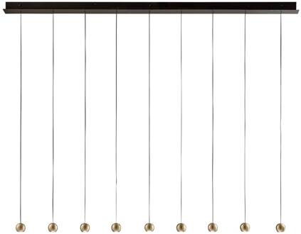 LED hanglamp Magnetic, lineair, 9-lamps, goud zwart, goud