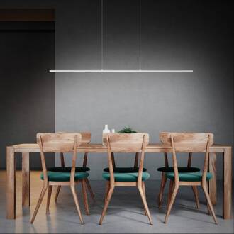 LED hanglamp Margita, lengte 118 cm, zilver zilver mat geanodiseerd