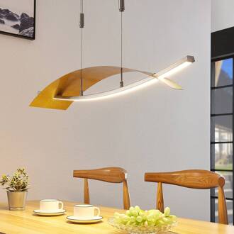 LED hanglamp Marija, 91 cm, goudkleurig, dimbaar goud, zilver