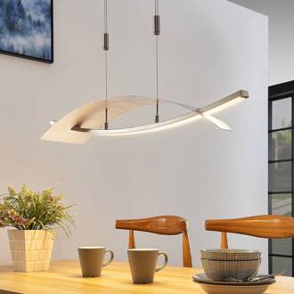 LED hanglamp Marija, 91 cm, zilver, dimbaar