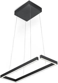 LED hanglamp Marisa-60, mat zwart, 60 x 20cm zwart mat