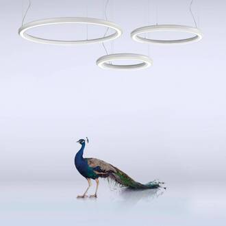 LED hanglamp Materica bodem Ø 90 cm wit