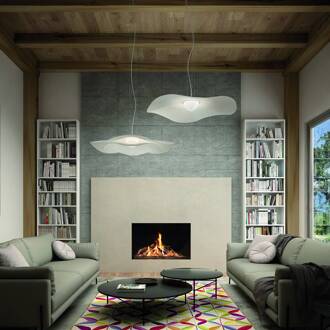 LED hanglamp Mediterránia S/105.2, wit/crèmekleurig wit, crème