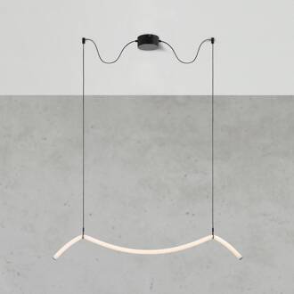 LED hanglamp Melt, zwart/wit, 112 cm lang wit, zwart