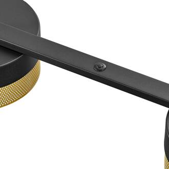 LED hanglamp Mesh 4-lamps dimmer, zwart/goud zwart, goud