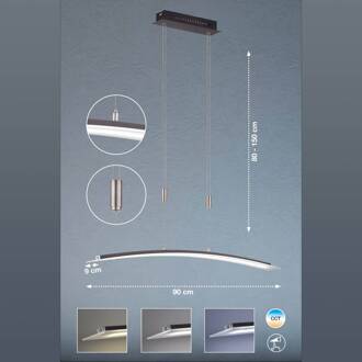 LED-hanglamp Metis, Fischer & Honsel Zwart