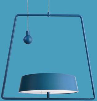 LED hanglamp Miram met accu, dimbaar, blauw