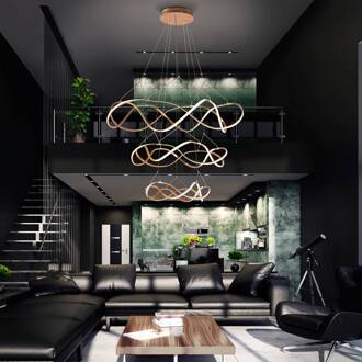 LED hanglamp Molly, 3-staps, dimbaar, Ø 110,3 cm, roségoud