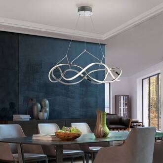 LED hanglamp Molly, chroom, dimbaar, Ø 80 cm