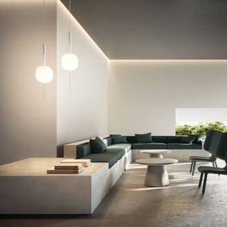 LED hanglamp Motus, wit, Ø 24 cm, glas