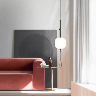 LED hanglamp Motus, zwart/wit, Ø 24 cm, glas zwart, wit