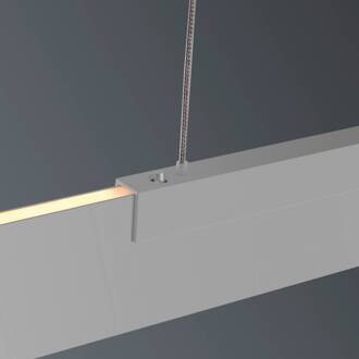 LED hanglamp Nano 2.0, lengte 140 cm, aluminiumkleurig