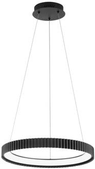 LED hanglamp Niike, zwart, Ø 50 cm, metaal, CCT