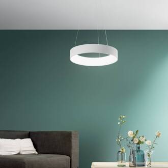 LED hanglamp Noah, wit, Ø 60 cm, metaal, CCT
