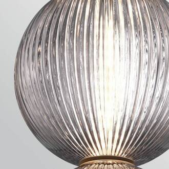 LED hanglamp PALMAS, goud/rookgrijs, Ø 15 cm, 2-lamps, glas goud geborsteld, rookgrijs