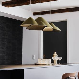 LED hanglamp Panorama groen/zwart vilt 106 cm groen, zwart