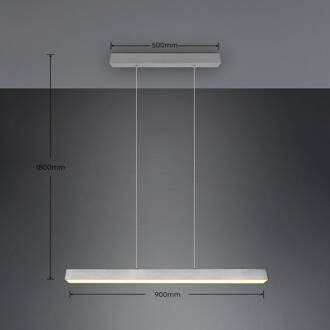 LED hanglamp Paros DUOline, balken, nikkel mat nikkel